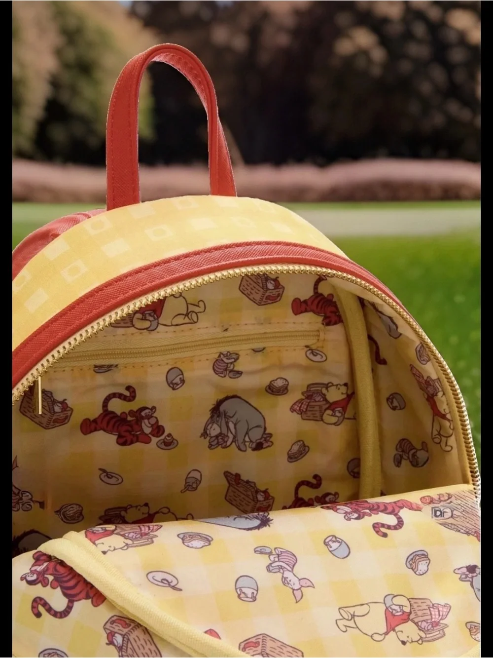 NEW Loungefly Disney Winnie the Pooh Floral Gingham Backpack Roo Tigger Eeyore